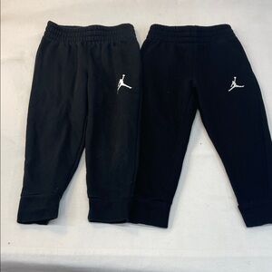 Jordan Kids' Black Logo Jogger Pants - 2 Pack size 3T